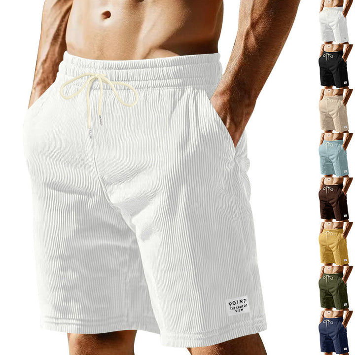 Casual shorts for men in lightweight ribbed fabric with adjustable waist Lune London