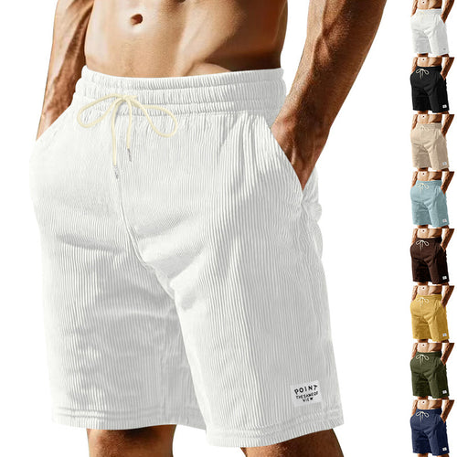 Casual shorts for men in lightweight ribbed fabric with adjustable waist Lune London