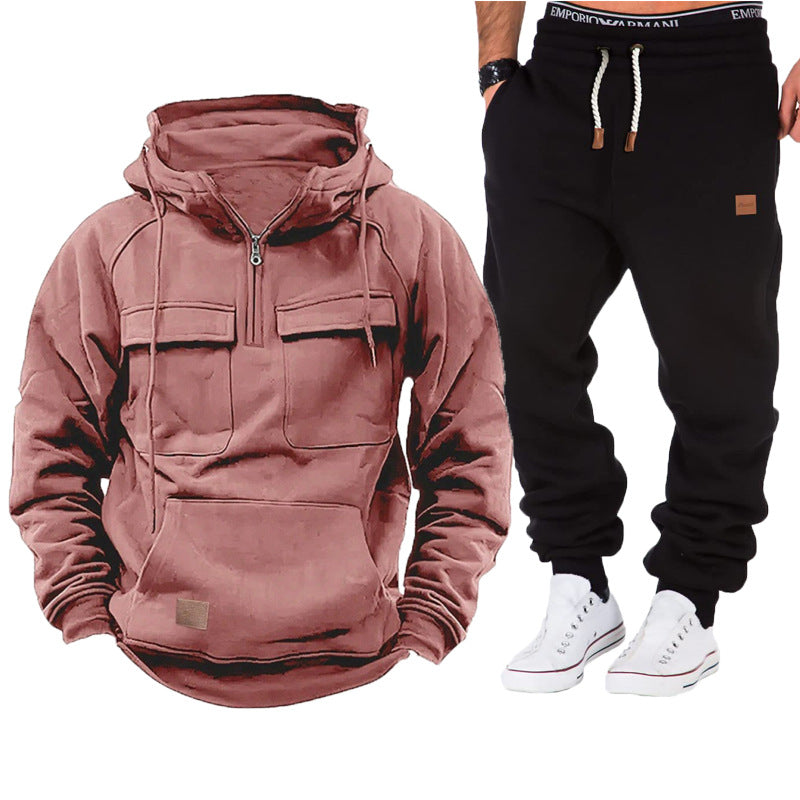 Functional hooded jacket for men with full zip and practical pockets Lune London