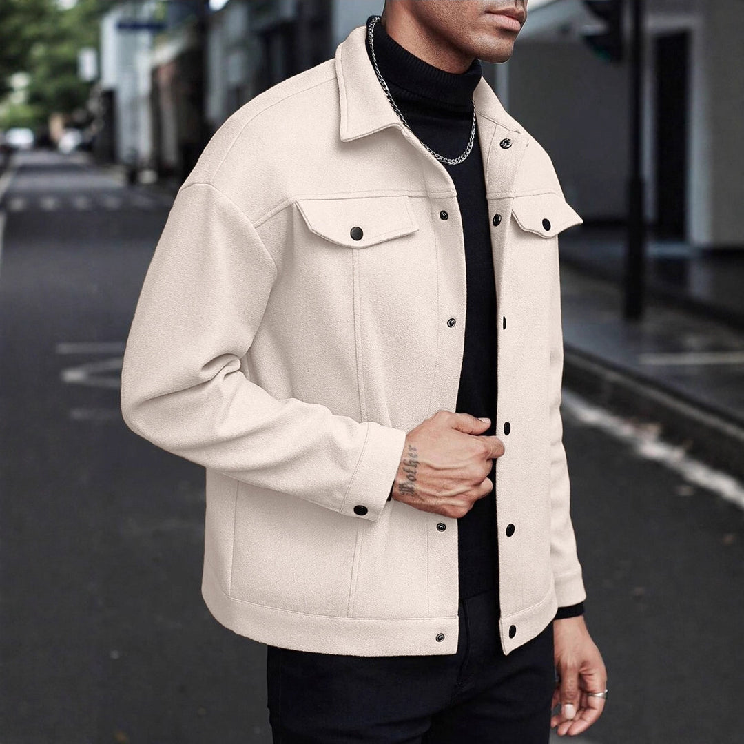 Trendy overshirt for men with practical pockets and snap closure Lune London