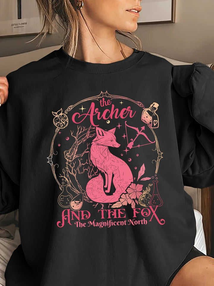 Sweatshirt pour femmes avec motif animal créatif et impression inspirante Chic & Stil