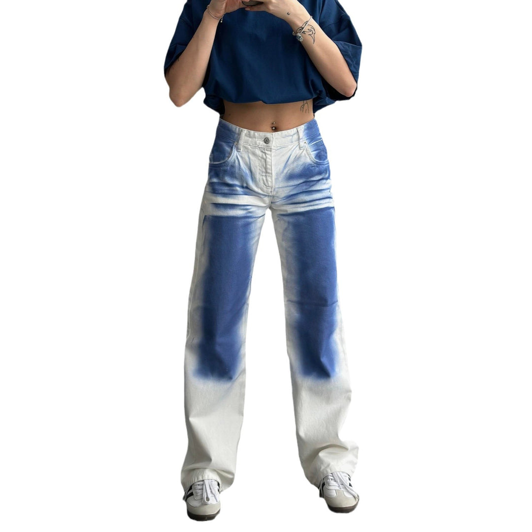 Baggy jeans for ladies with a unique batik design Lune London