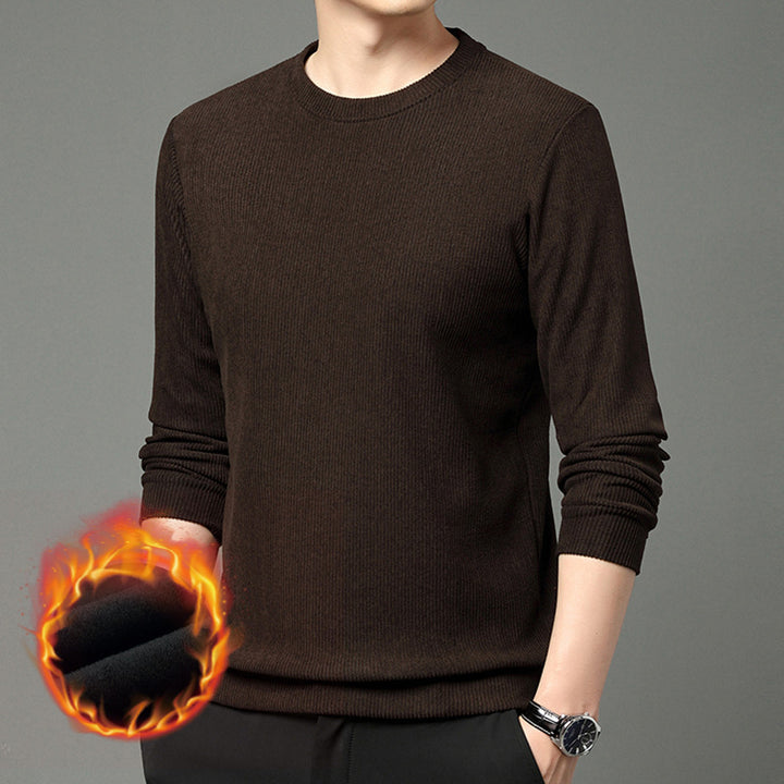 Comfortable and stylish men's round neck sweater in warming material Lune London