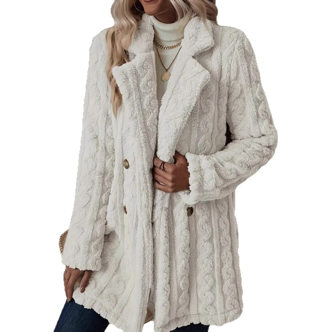 Manteau en tricot pour femmes avec une texture spéciale et des détails de boutons élégants Chic & Stil
