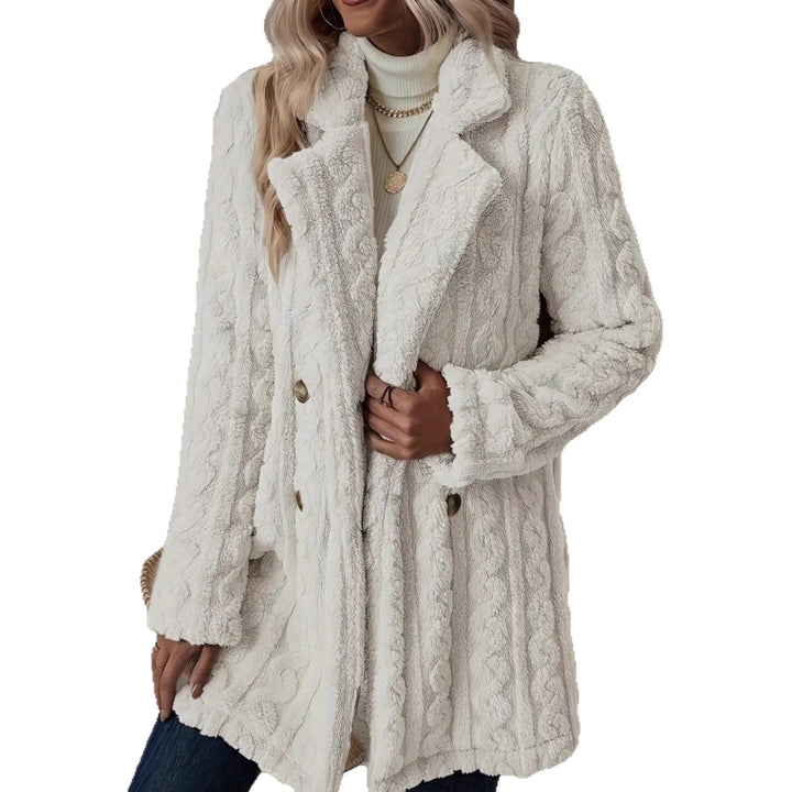 Manteau en tricot pour femmes avec une texture spéciale et des détails de boutons élégants Chic & Stil