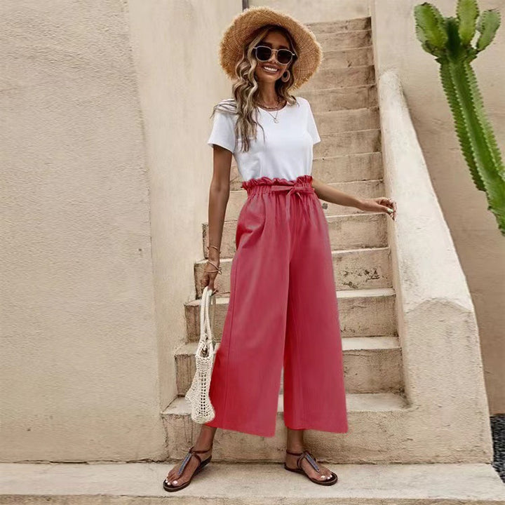 Elegant and airy culotte pants for ladies with high waist Lune London