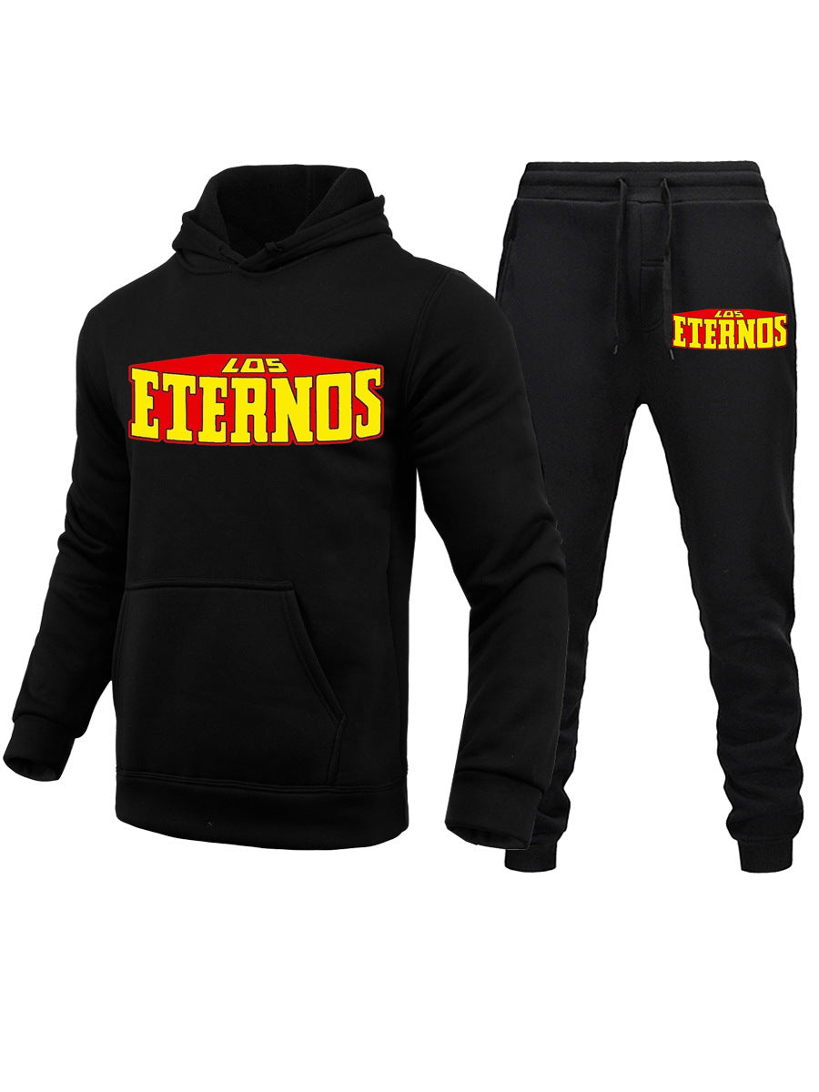 Men's sporty hoodie and jogger pants set with catchy logo Lune London