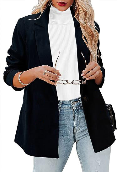 Classic women's blazer with modern design featuring a stylish lapel Lune London