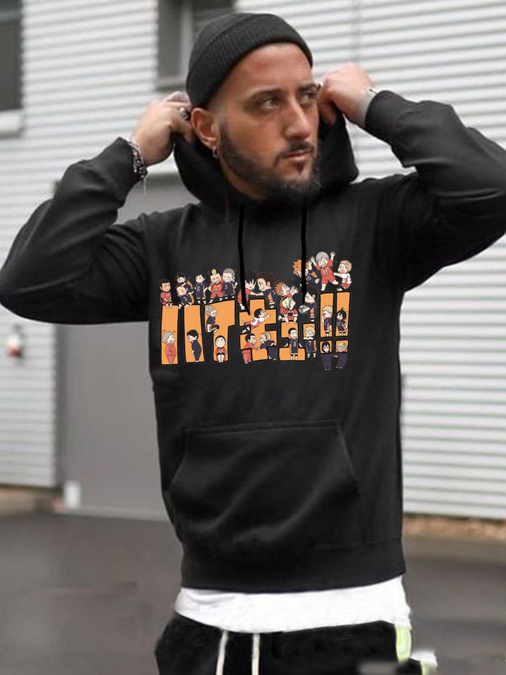 Hoodie woman with colorful anime print Lune London