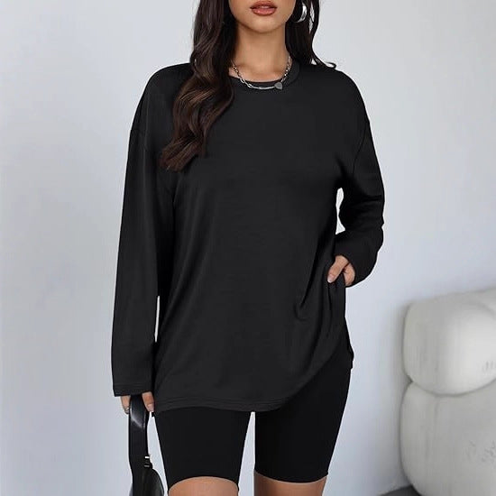 T-shirt à manches longues pour femmes avec fentes latérales Chic & Stil