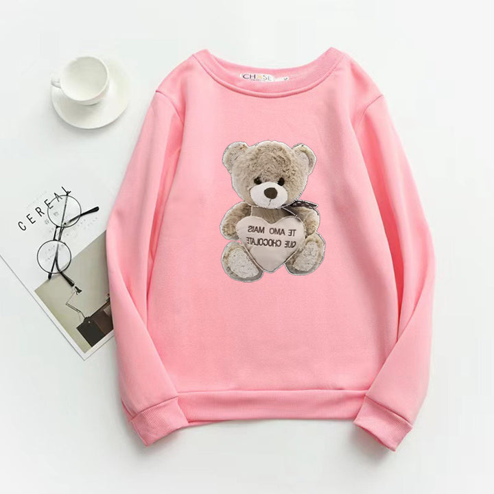 Women's sweatshirt with embroidered bear motif Chic & Stil