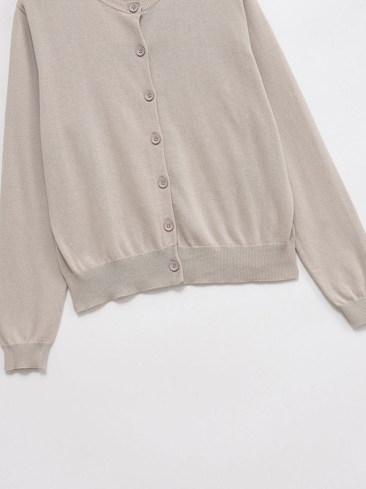 Ladies casual cardigan with button details Lune London