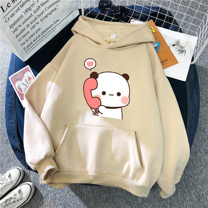 Ladies' hoodie with playful panda design Chic & Stil