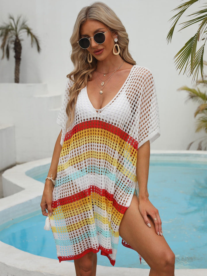 Lightweight open knit beach tunic Elegant Chic and Style