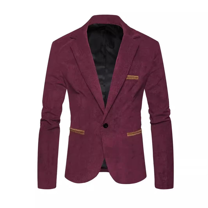 Suede blazer for men with textured surface Lune London