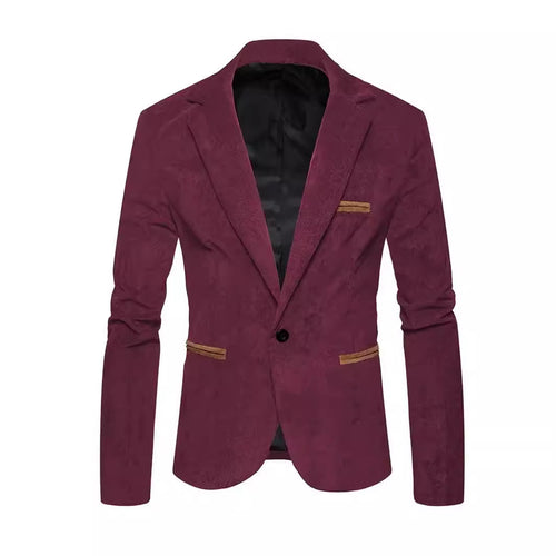 Suede blazer for men with textured surface Lune London