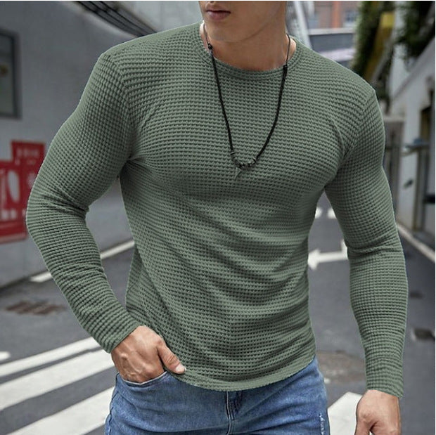 Men's long sleeve shirt in textured cotton blend Lune London