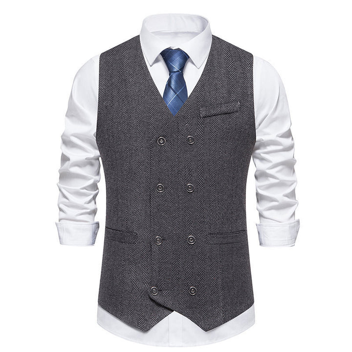 Elegant vest for men in herringbone pattern Lune London
