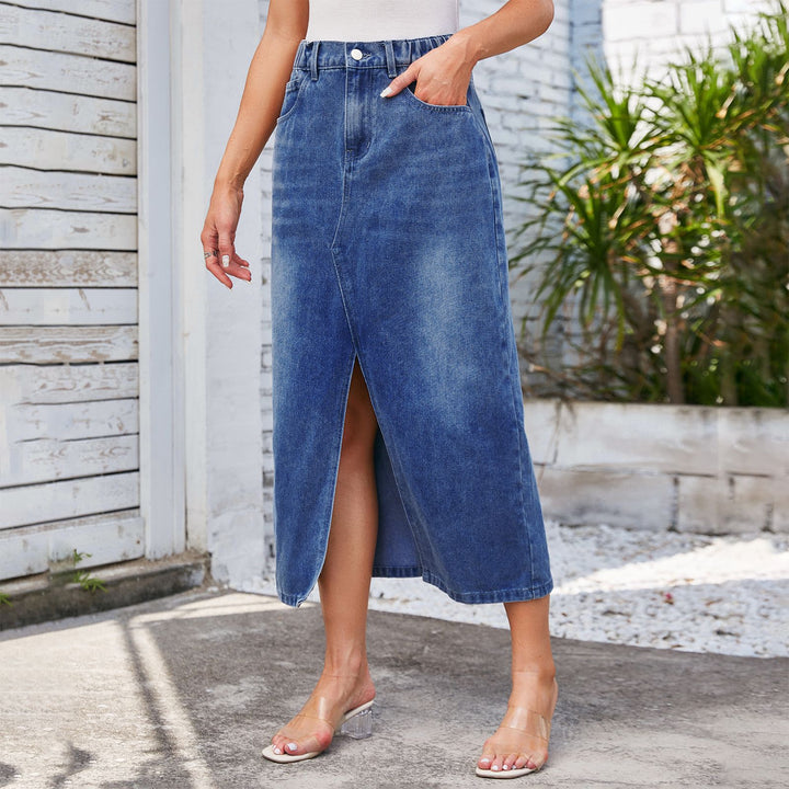 Maxi skirt for women with side slit and elastic waist Lune London