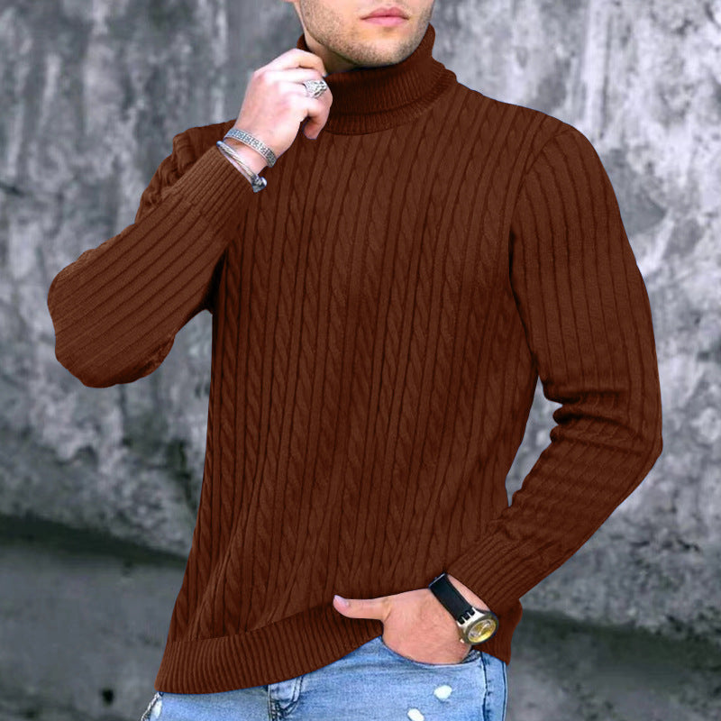 Modern turtleneck sweater for men with textured design Lune London
