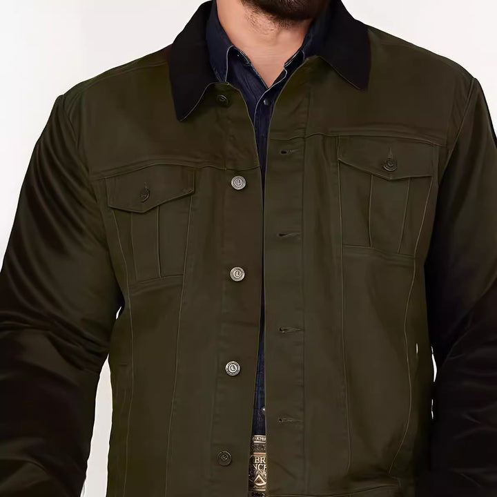 Classic style denim jacket for men with practical pockets Lune London