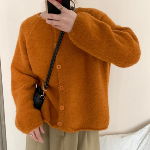 Cardigan en tricot confortable pour femme avec patte de boutonnage et coupe large Chic & Stil