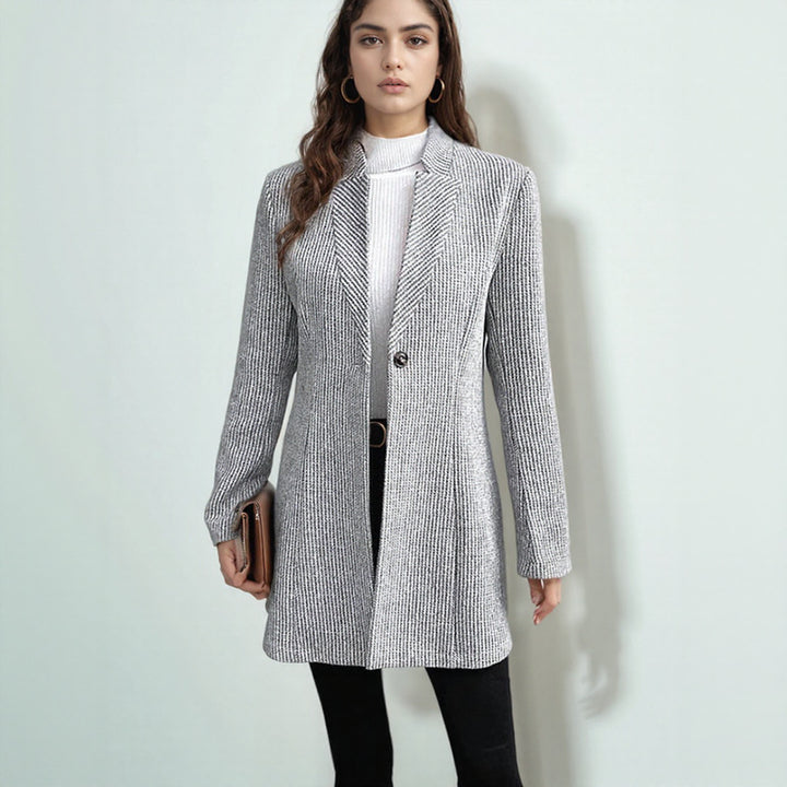 Elegant and slim ladies' jacket with a fine striped pattern Lune London