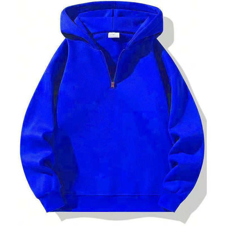Women Fleece Hooded Pullover with Short Zip Opening Lune London
