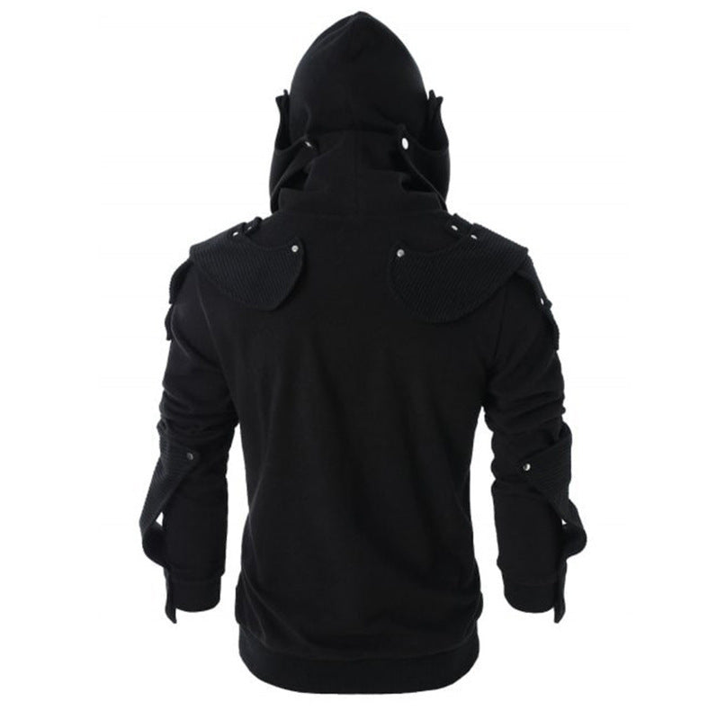 Hooded sweatshirt jacket for men with high collar and innovative details Lune London