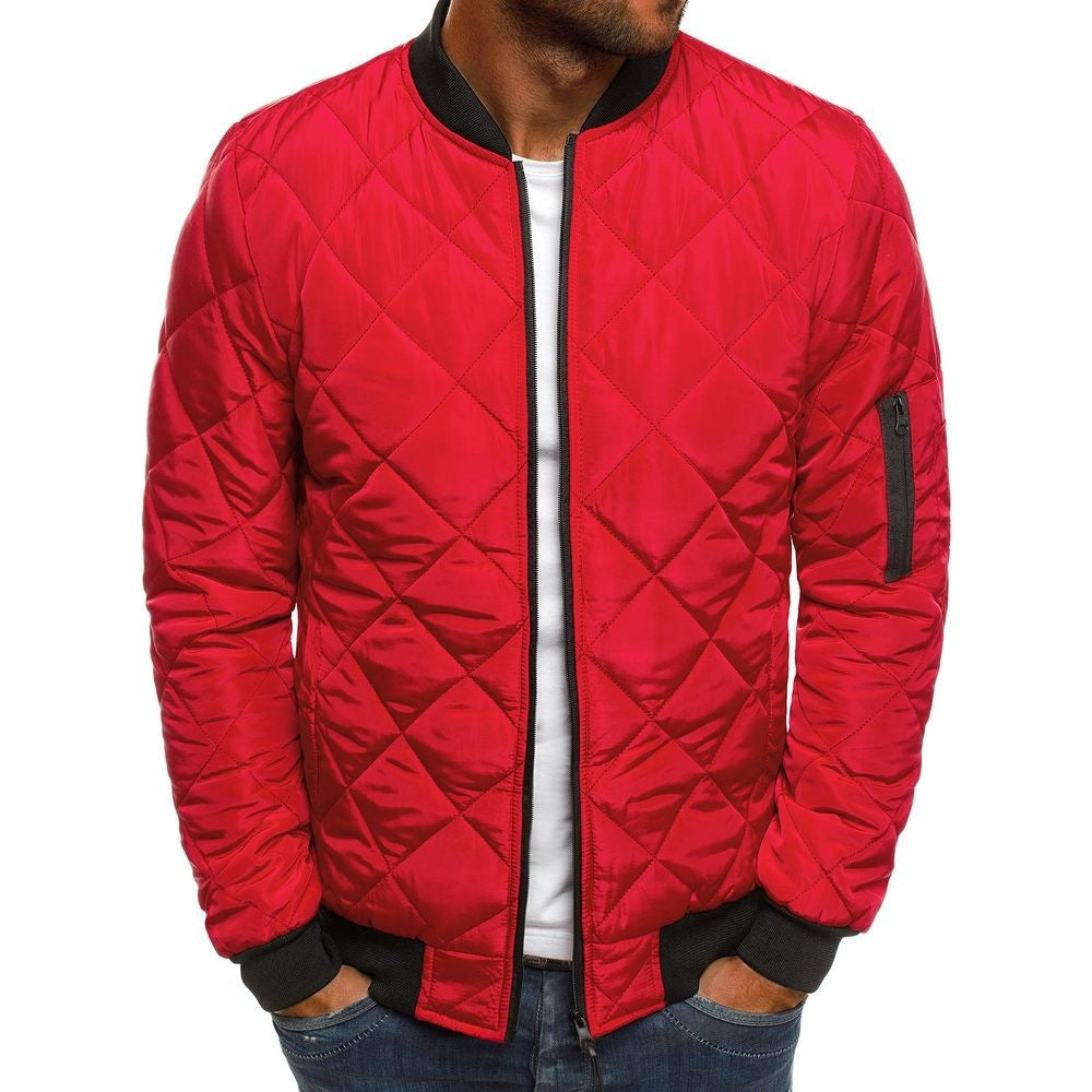 Quilted leisure jacket for men with practical zipper and elastic cuffs Lune London