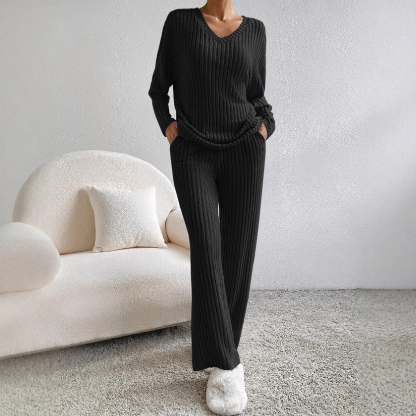 Combinaison en tricot confortable pour femmes au design moderne en rib Chic & Stil