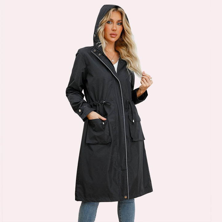 Women's windbreaker leisure jacket with practical drawstrings and inner lining Lune London
