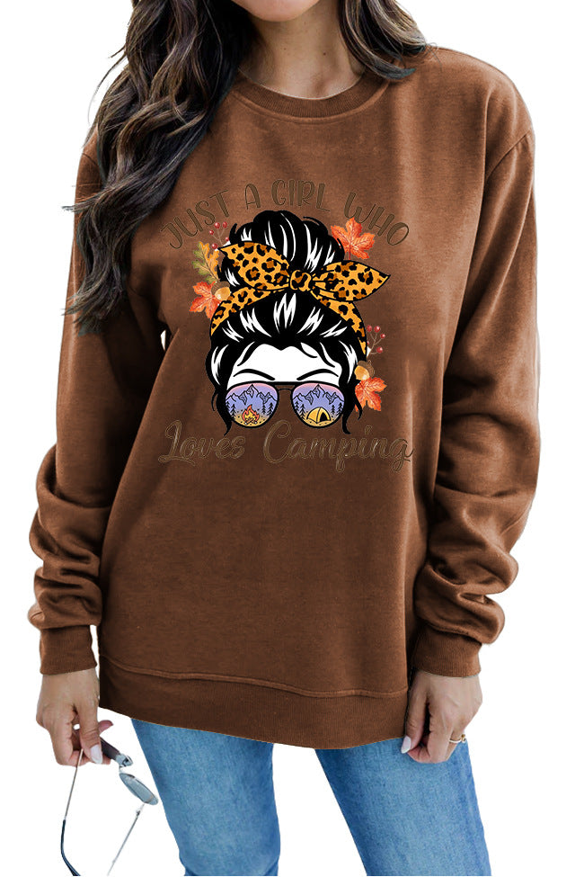 Sweatshirt pour femmes avec motif artistique de camping Chic & Stil