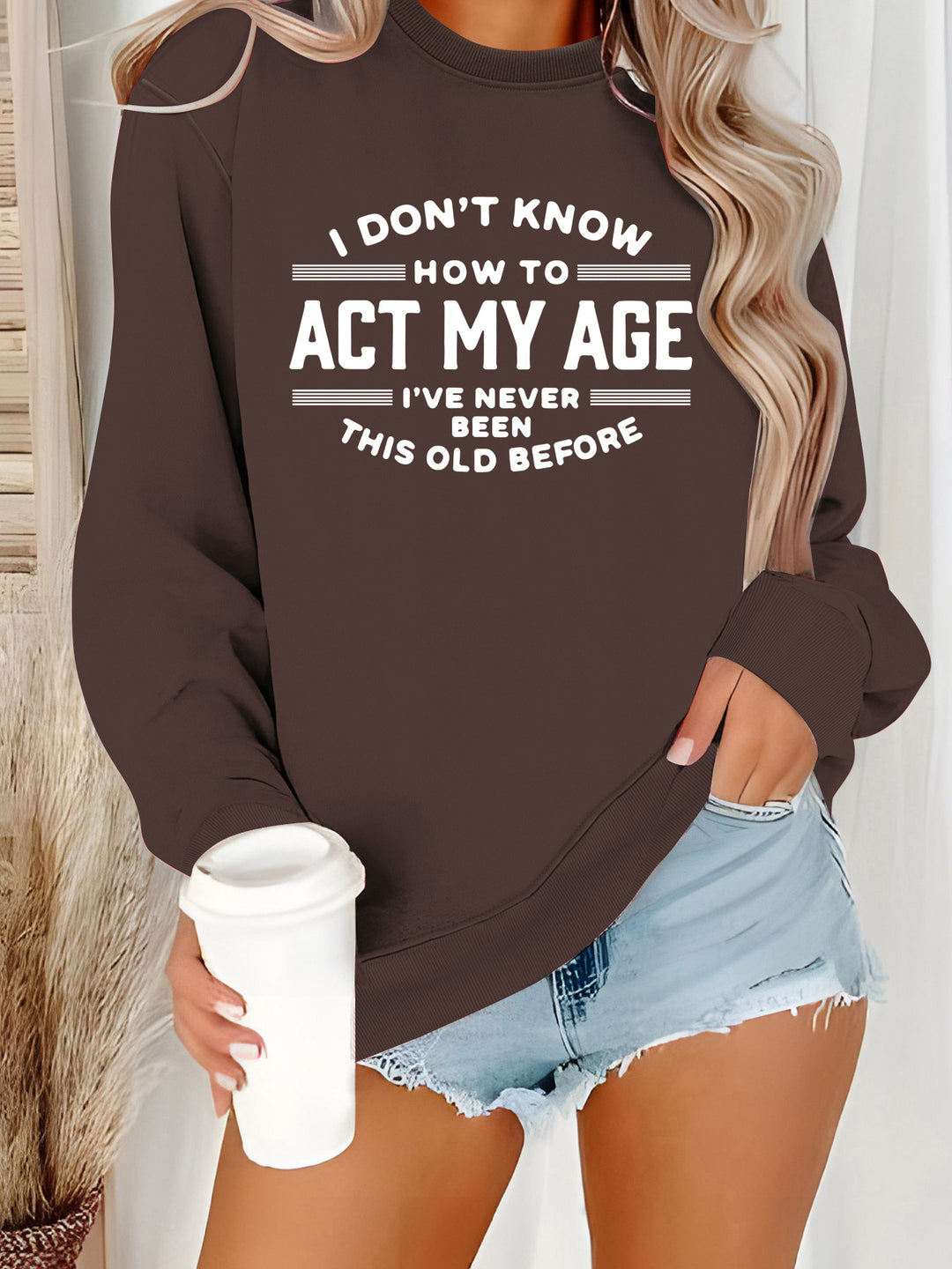 Sweatshirt pour femmes avec impression humoristique et coupe décontractée Chic & Stil