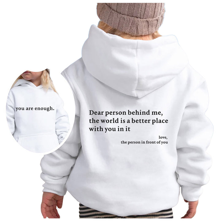 Sweat-shirt à capuche pour femmes avec lettrage motivant et coupe décontractée Chic & Stil