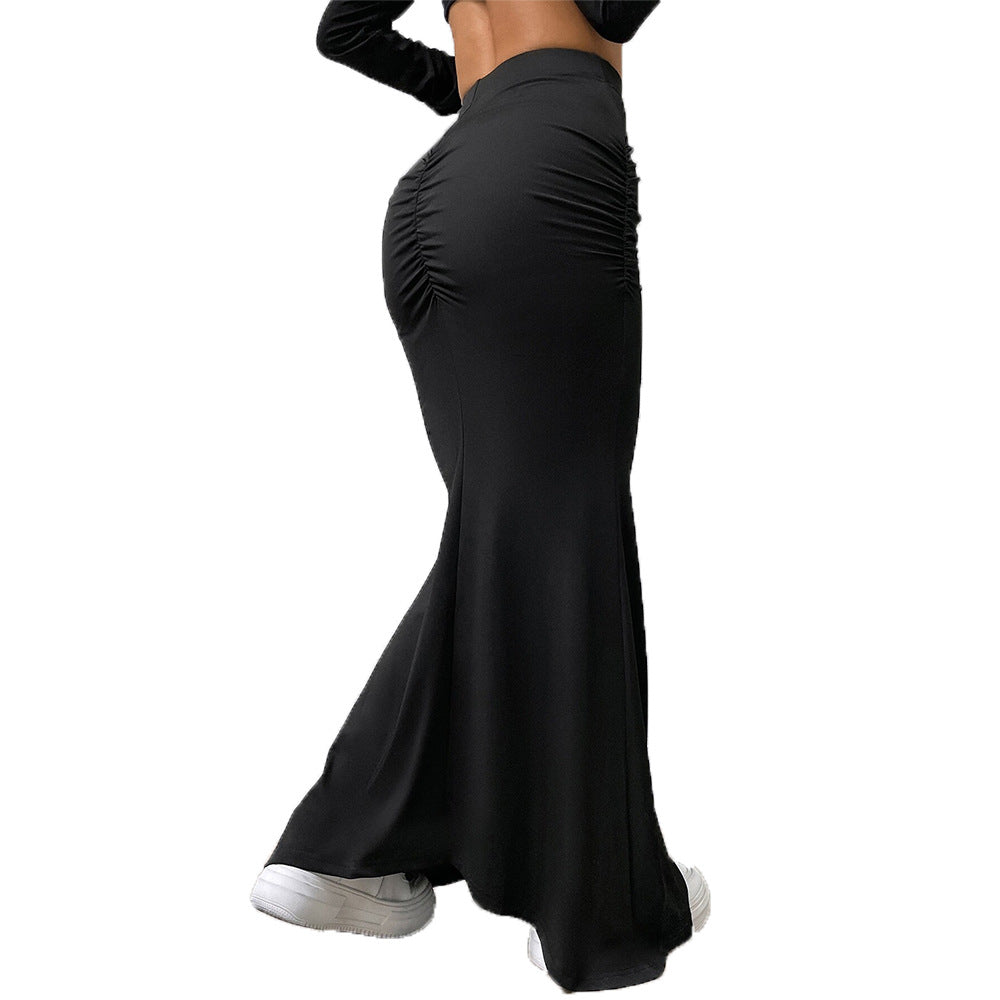 Jupe maxi pour femmes avec des détails de volants sophistiqués et une coupe élégante Chic & Stil