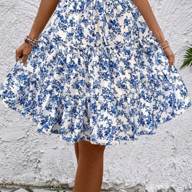 Aire wrap skirt for ladies with ruffle details Lune London
