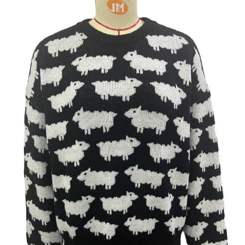 Pull en tricot pour femmes avec un design de mouton original Lune London