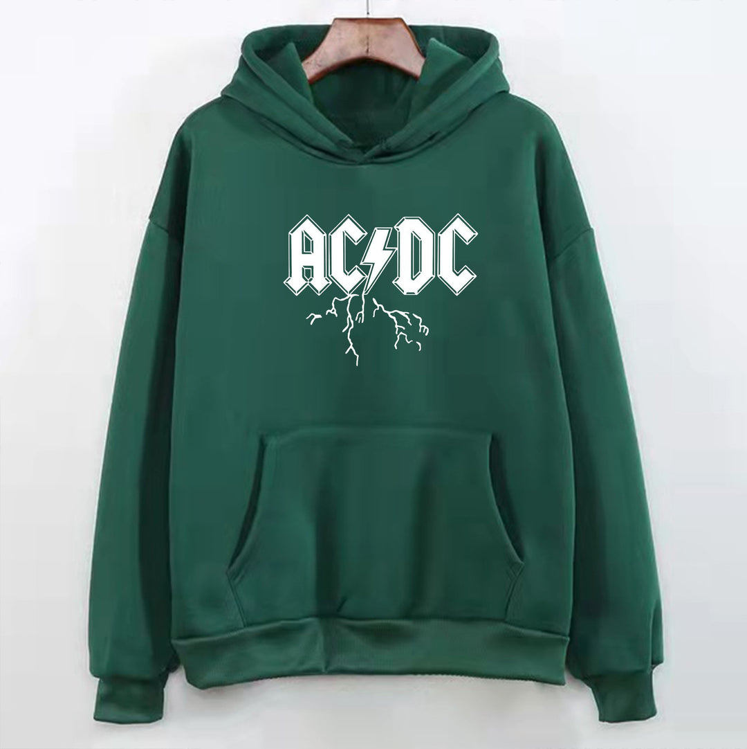 Women's hoodie with large band logo and kangaroo pocket Chic & Stil