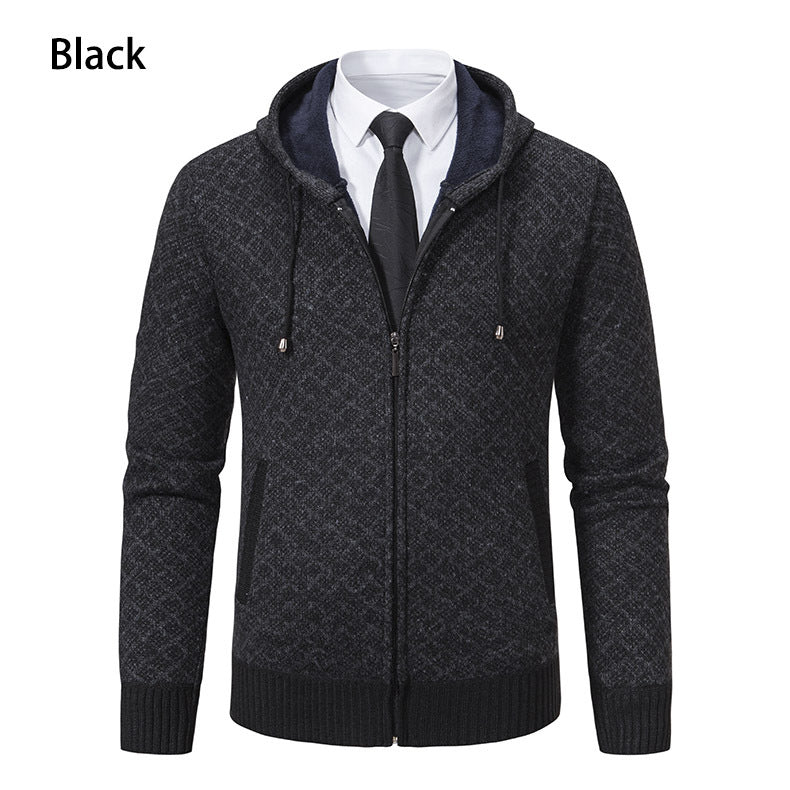 Trendy hooded sweatshirt jacket for men with an elegant pattern Lune London
