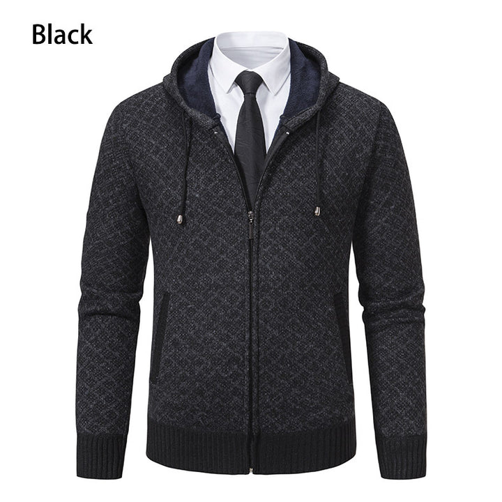Trendy hooded sweatshirt jacket for men with an elegant pattern Lune London