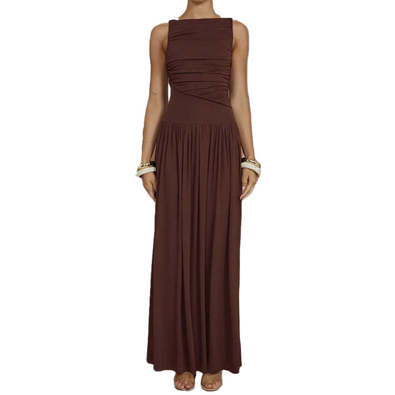 Robe maxi femme avec un drapé sophistiqué Chic & Stil