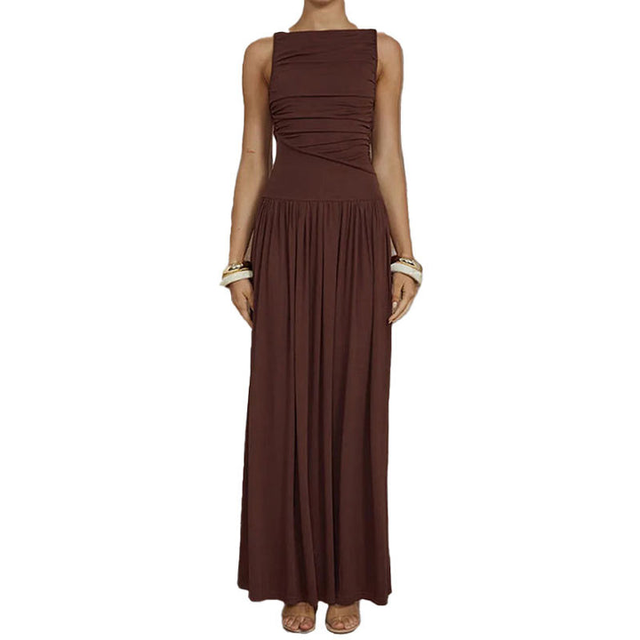 Robe maxi femme avec un drapé sophistiqué Chic & Stil