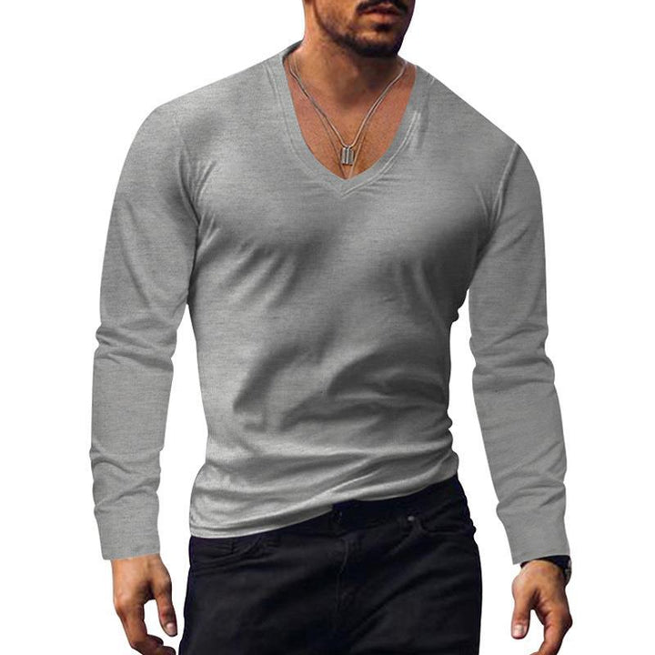 Men's long-sleeved V-neck T-shirt Lune London