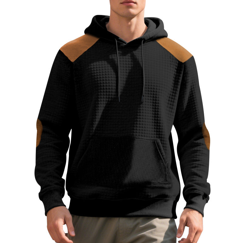 Men's Structured Fabric Hoodie with Contrast Details Lune London