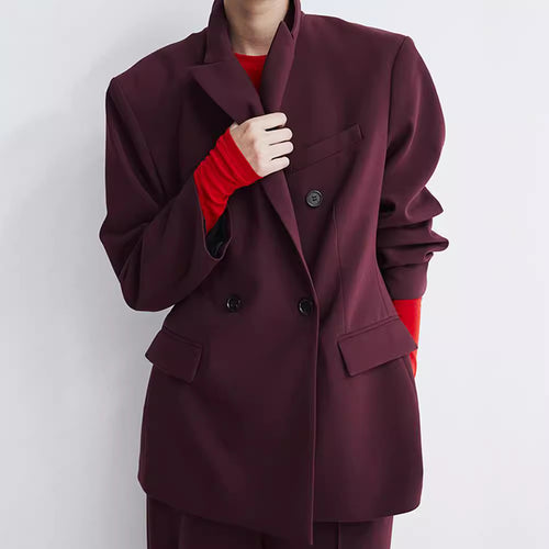 Oversized women's jacket with double row of buttons and modern cut Lune London