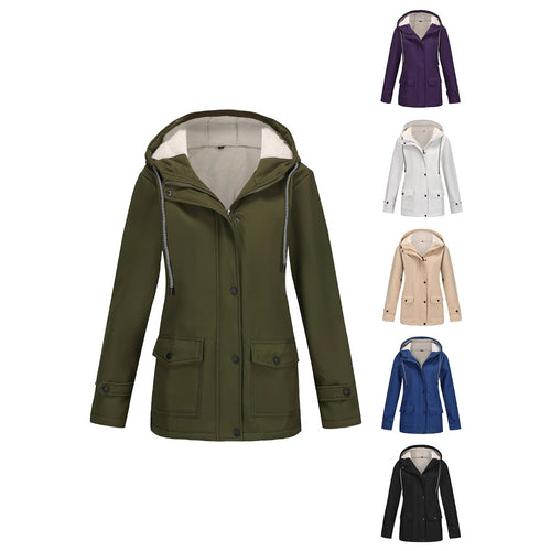 Ladies Functional Winter Jacket with Fleece Lining and Hood Lune London