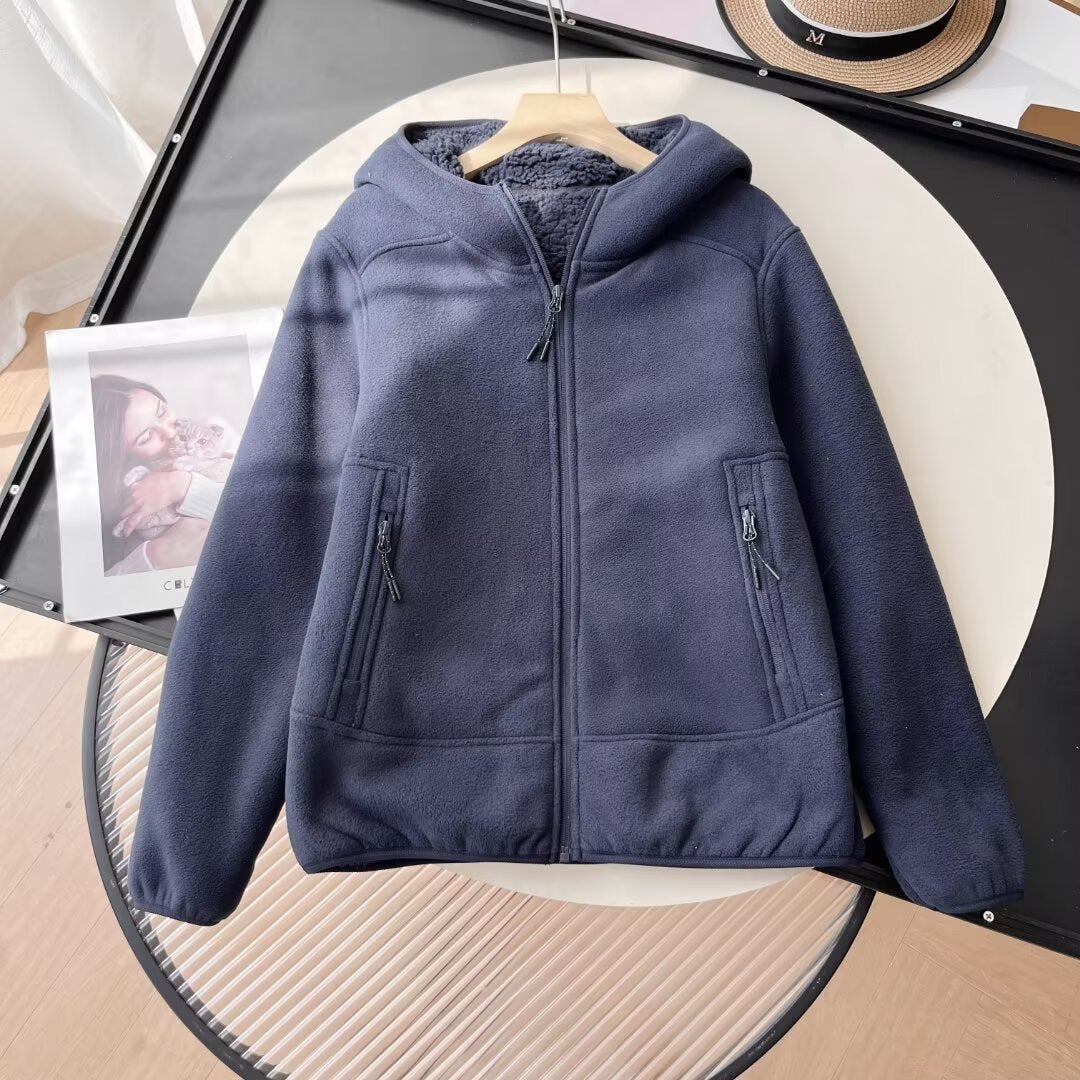 Veste en fleece pour femmes avec doublure intérieure confortable et poches zippées pratiques Chic & Stil