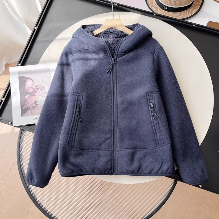 Veste en fleece pour femmes avec doublure intérieure confortable et poches zippées pratiques Chic & Stil
