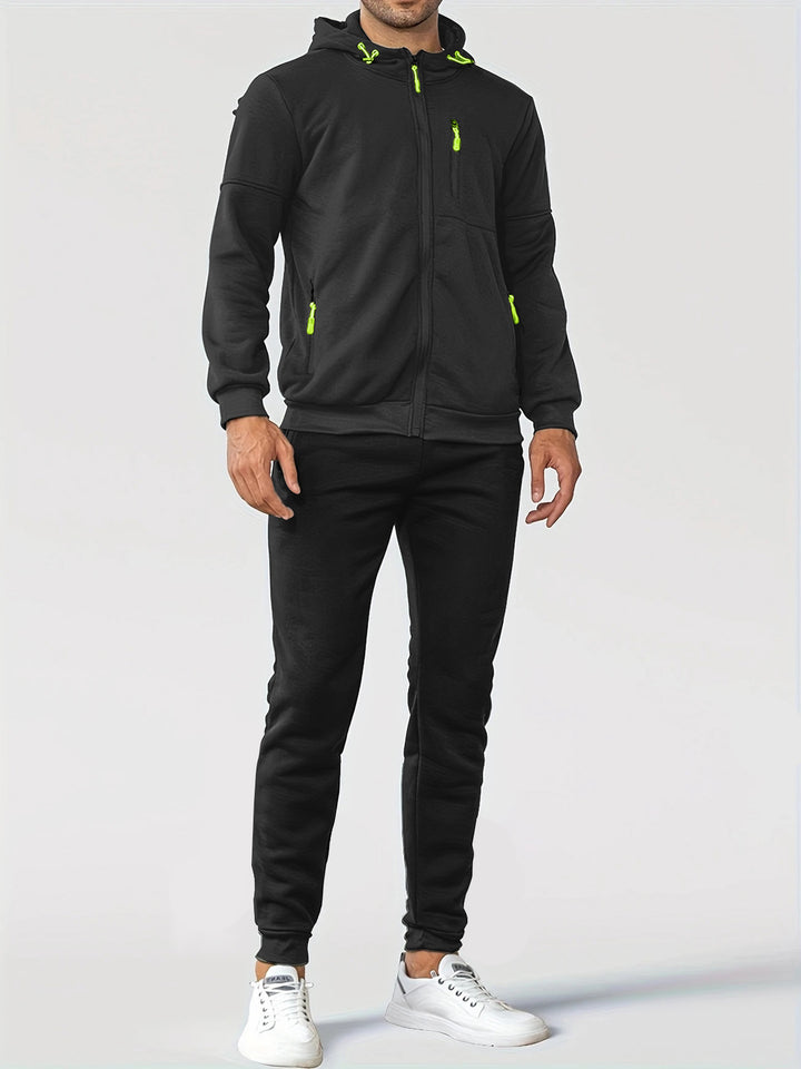 Men's sporty fleece jacket with practical zip pockets Lune London